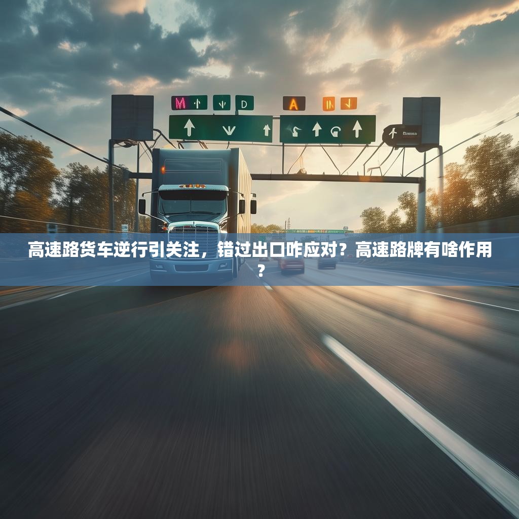 高速路货车逆行引关注，错过出口咋应对？高速路牌有啥作用？
