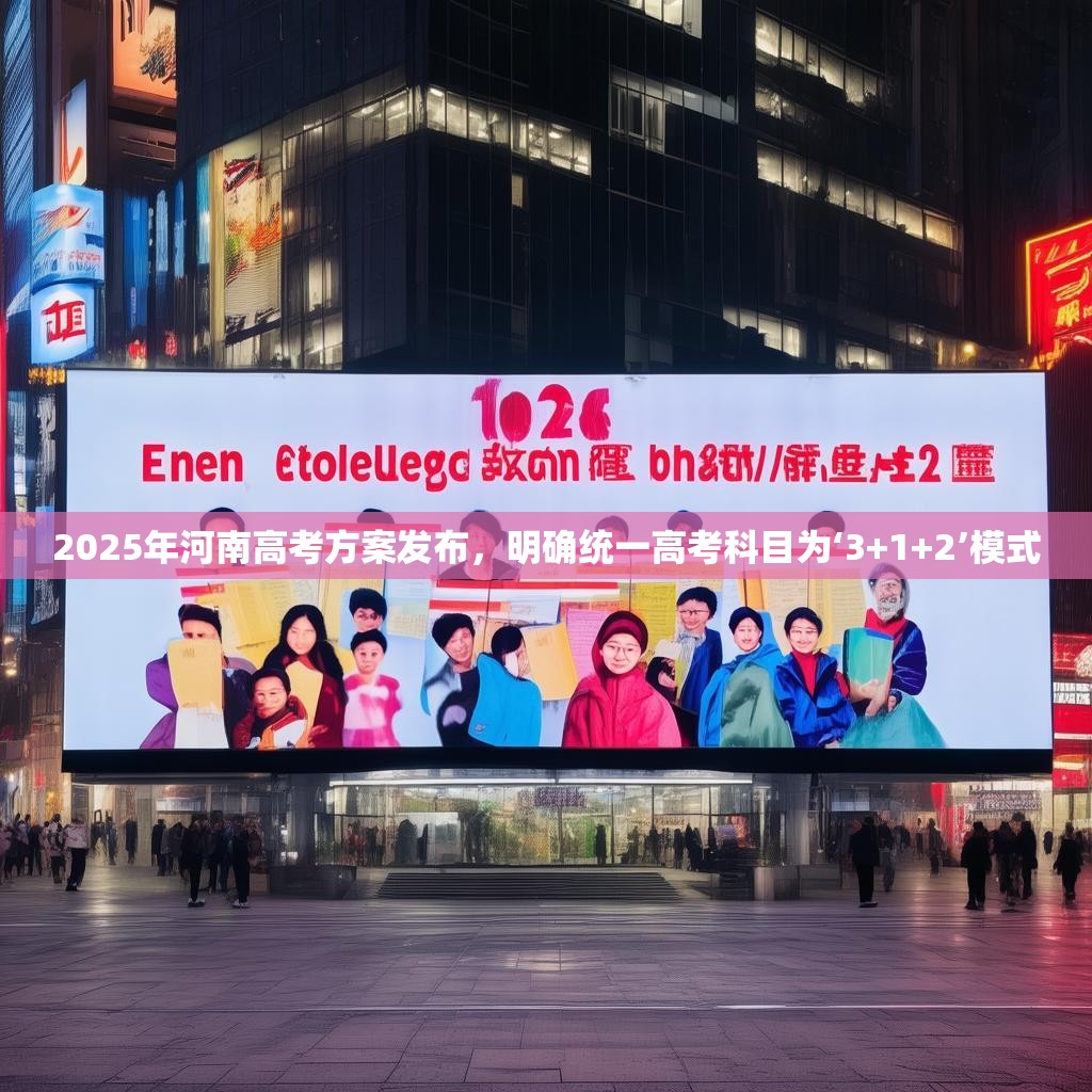 2025年河南高考方案发布，明确统一高考科目为‘3+1+2’模式