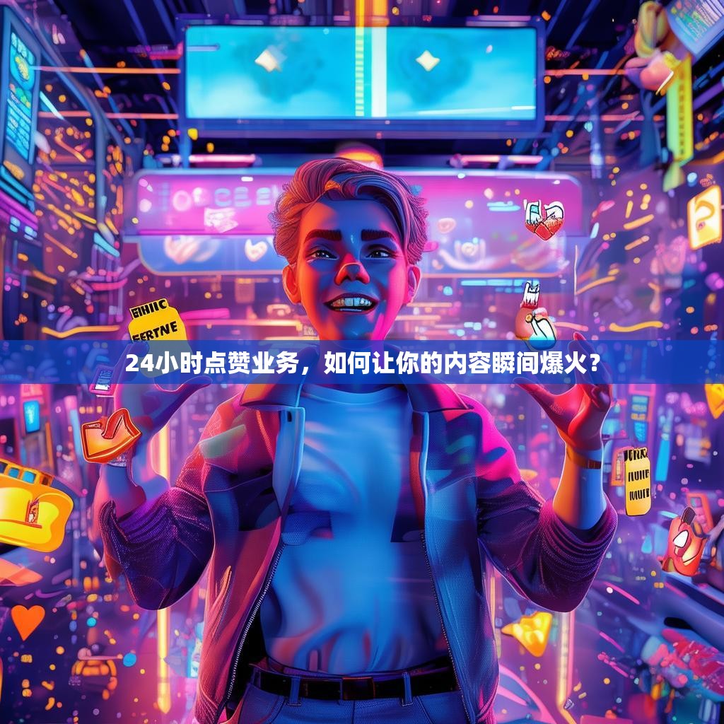 24小时点赞业务,如何让你的内容瞬间爆火?