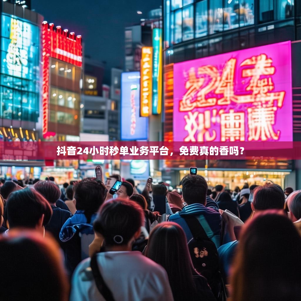 抖音24小时秒单业务平台,免费真的香吗?