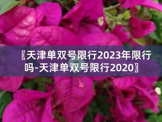 天津新能源汽车限行规定，外地绿牌车限行情况全知道